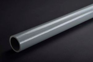 GFK-Rohr Grau Polyester 50 x 42 x 2000 mm Rundrohr Glasfaser Rohre Polyesterha 